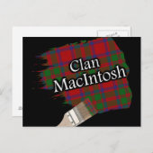 Clan MacIntosh Scottish Tartan Paint Brush Briefkaart (Voorkant / Achterkant)