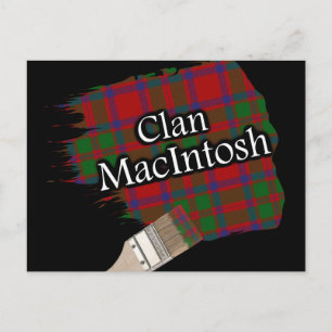 Clan MacIntosh Scottish Tartan Paint Brush Briefkaart