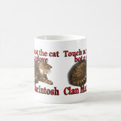 Clan MacIntosh Touch Niet de kat Bot een handschoe Koffiemok (Center)