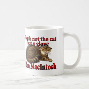 Clan MacIntosh Touch Niet de kat Bot een handschoe Koffiemok