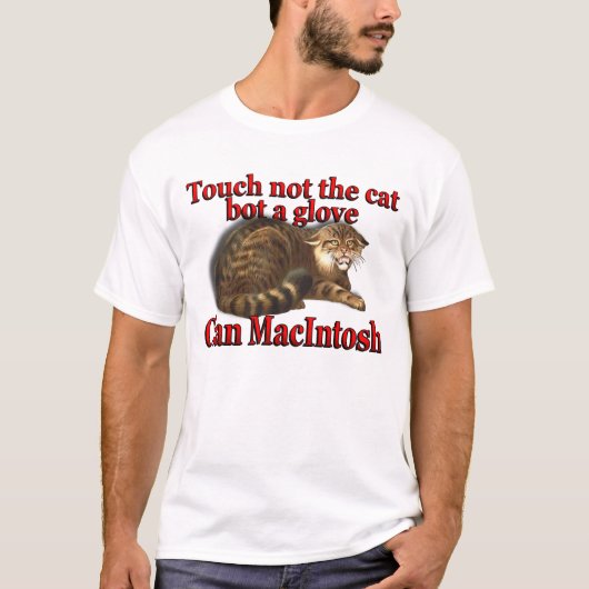 Clan MacIntosh Touch niet de kattenbak een handsch T-shirt (Voorkant)