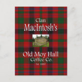 Clan MacIntosh's Old Moy Hall Coffee Co. Briefkaart (Voorkant)