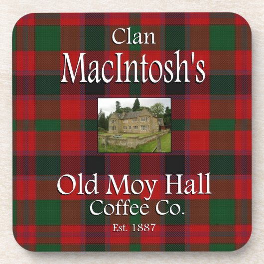 Clan MacIntosh's Old Moy Hall Coffee Co. Onderzetter (Voorkant)