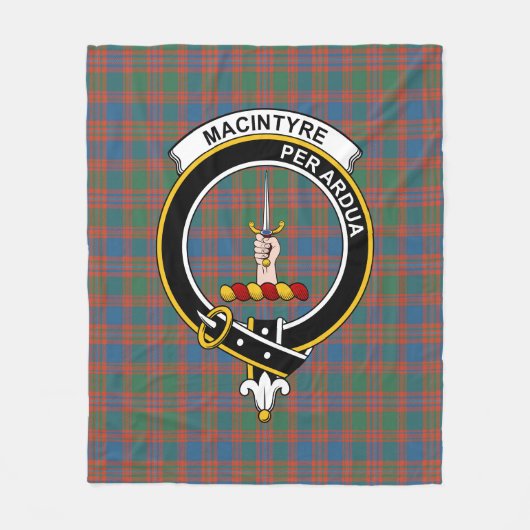 Clan MacIntyre Ancient Tartan Pset Fleece Deken (Voorkant)