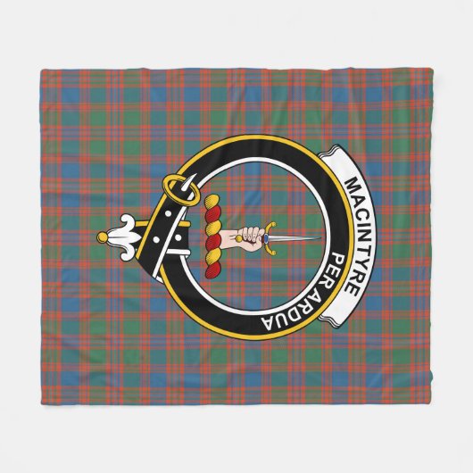 Clan MacIntyre Ancient Tartan Pset Fleece Deken (Voorkant (Horizontaal))
