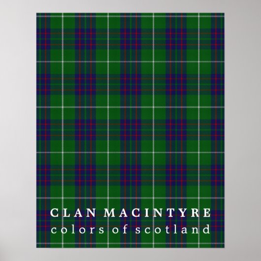 Clan MacIntyre Colors of Scotland Tartan Poster (Voorkant)