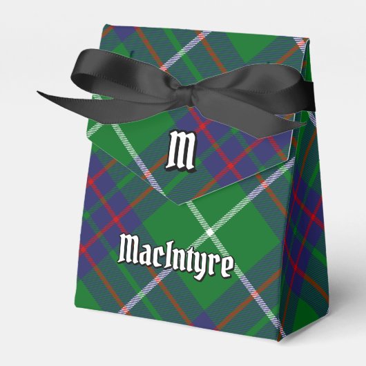 Clan MacIntyre Crest over Hunting Tartan Favor Box Bedankdoosjes (Voorkant Zijde)