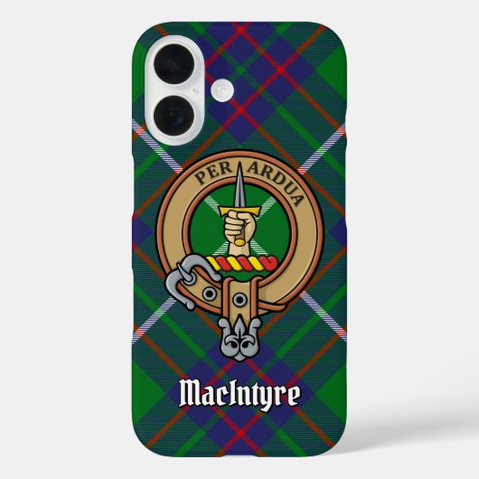 Clan MacIntyre Crest over jagen Tartan Case-Mate iPhone Case (Achterkant)