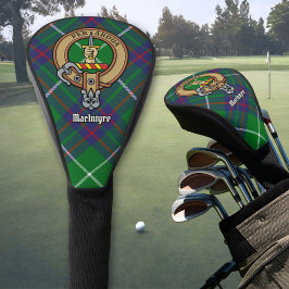 Clan MacIntyre Crest over jagen Tartan Golfheadcover