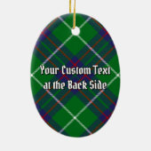 Clan MacIntyre Crest over jagen Tartan Keramisch Ornament (Achterkant)