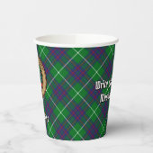 Clan MacIntyre Crest over jagen Tartan Papieren Bekers (Links)