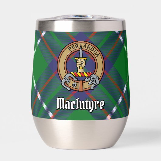 Clan MacIntyre Crest over Tartan (Voorkant)