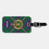 Clan MacIntyre Crest over Tartan Bagagelabel (Voorkant horizontaal)
