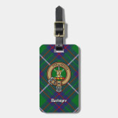 Clan MacIntyre Crest over Tartan Bagagelabel (Voorkant verticaal)