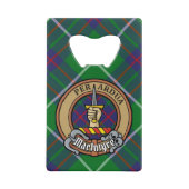 Clan MacIntyre Crest over Tartan Creditkaart Flessenopener (Voorkant)