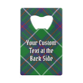 Clan MacIntyre Crest over Tartan Creditkaart Flessenopener (Achterkant)