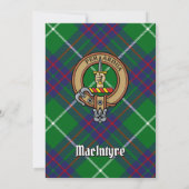 Clan MacIntyre Crest over Tartan Kaart (Achterkant)