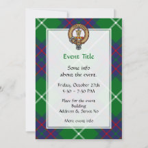 Clan MacIntyre Crest over Tartan