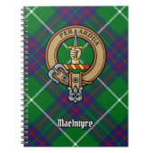 Clan MacIntyre Crest over Tartan Notitieboek (Voorkant)