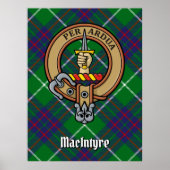Clan MacIntyre Crest over Tartan Poster (Voorkant)