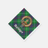 Clan MacIntyre Crest over Tartan Servet (Hoek)