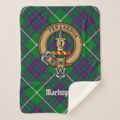 Clan MacIntyre Crest over Tartan Sherpa Deken (Voorkant)