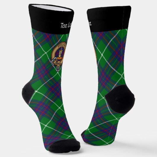 Clan MacIntyre Crest over Tartan Socks Sokken (Gebogen)