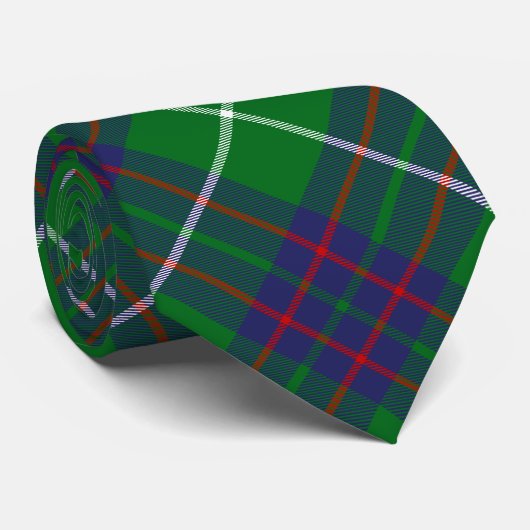 Clan MacIntyre Crest over Tartan Stropdas (Opgerold)