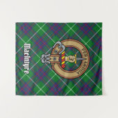 Clan MacIntyre Crest over Tartan Wandkleed (Voorkant (horizontaal))