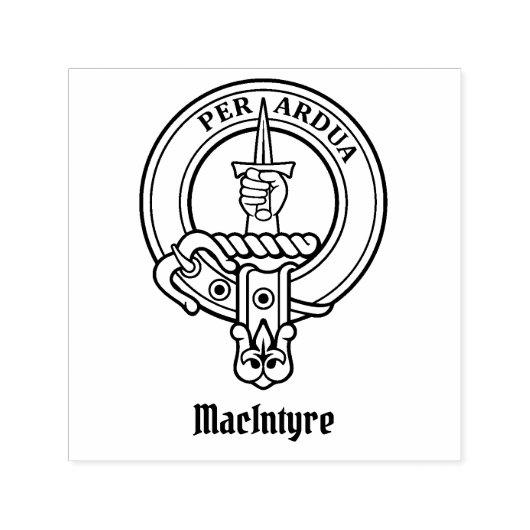 Clan MacIntyre Crest Self-Inking Stamp Zelfinktende Stempel (Design)