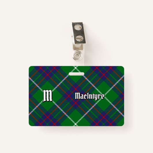Clan MacIntyre Hunting Tartan Badge (Voorkant met clip)