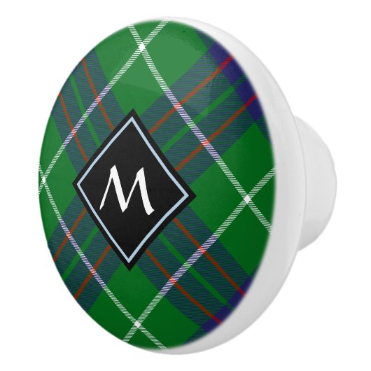 Clan MacIntyre Hunting Tartan Ceramic Knob. Keramische Knop (Rechts)