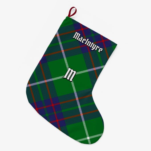 Clan MacIntyre Hunting Tartan Christmas Stocking Grote Kerstsok (Voorkant (Hangend))