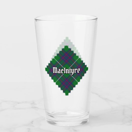 Clan MacIntyre Hunting Tartan Glass Glas (Achterkant)