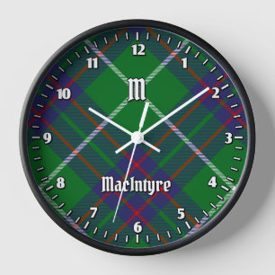 Clan MacIntyre Hunting Tartan Large Clock
