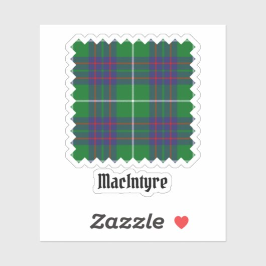 Clan MacIntyre Hunting Tartan Sticker (Vel)