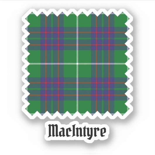 Clan MacIntyre Hunting Tartan Sticker (Voorkant)