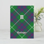 Clan MacIntyre Hunting Tartan Uitnodiging (Staand voorkant)