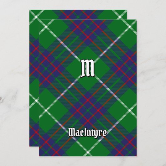 Clan MacIntyre Hunting Tartan Uitnodiging (Voorkant / Achterkant)