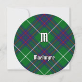 Clan MacIntyre Hunting Tartan Uitnodiging (Voorkant)