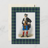 Clan MacIntyre  Illustratie Tartan Lijst Briefkaart (Voorkant / Achterkant)
