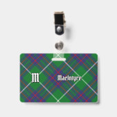 Clan MacIntyre Jacht-Tartan Badge (Voorzijde met clip)