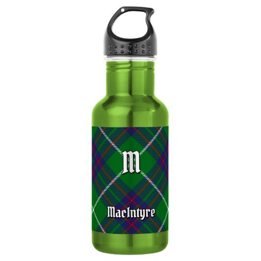 Clan MacIntyre Jacht-Tartan Waterfles (Voorkant)