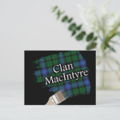 Clan MacIntyre Scottish Tartan Paint Brush Briefkaart (Staand voorkant)