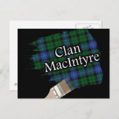 Clan MacIntyre Scottish Tartan Paint Brush Briefkaart (Voorkant / Achterkant)