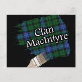 Clan MacIntyre Scottish Tartan Paint Brush Briefkaart (Voorkant)