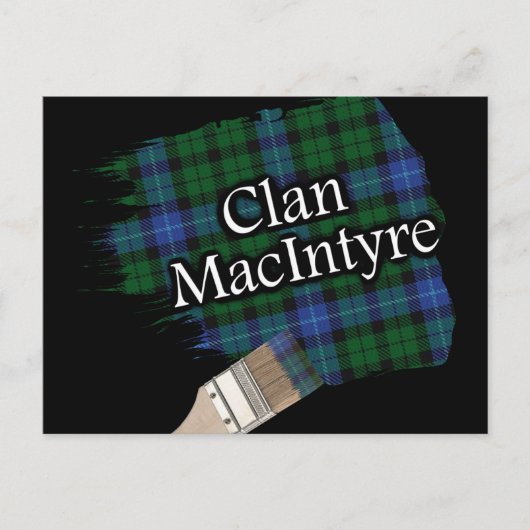 Clan MacIntyre Scottish Tartan Paint Brush Briefkaart (Voorkant)