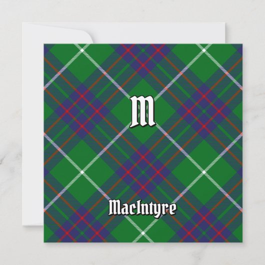Clan MacIntyre Tartan Kaart (Voorkant)