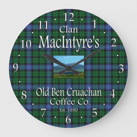 Clan MacIntyre's Old Ben Cruachan Coffee Co. Grote Klok (Voorkant)