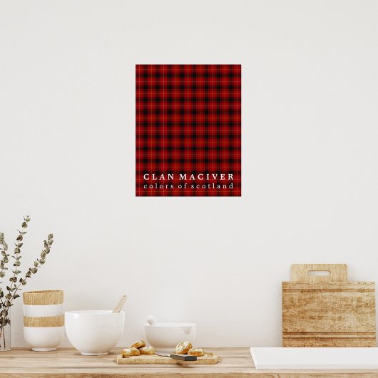 Clan MacIver Colors of Scotland Tartan Poster (Keuken)
